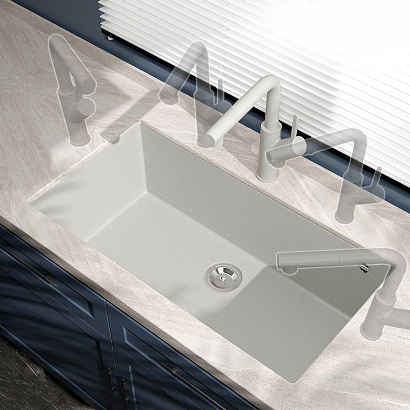 Contemporary Style Kitchen Sink Undermount Kitchen Sink with Drain Strainer Kit Clearhalo 'Home Improvement' 'home_improvement' 'home_improvement_kitchen_sinks' 'Kitchen Remodel & Kitchen Fixtures' 'Kitchen Sinks & Faucet Components' 'Kitchen Sinks' 'kitchen_sinks' 6616044