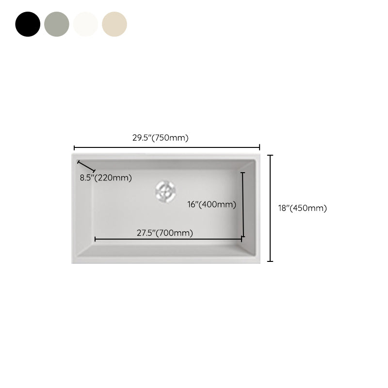 Contemporary Style Kitchen Sink Undermount Kitchen Sink with Drain Strainer Kit Clearhalo 'Home Improvement' 'home_improvement' 'home_improvement_kitchen_sinks' 'Kitchen Remodel & Kitchen Fixtures' 'Kitchen Sinks & Faucet Components' 'Kitchen Sinks' 'kitchen_sinks' 6616059