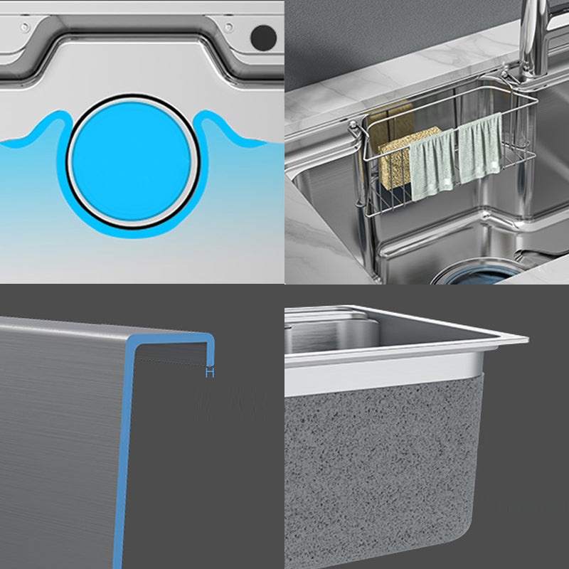 Modern Style Kitchen Sink Undermount Corrosion Resistant Kitchen Double Sink Clearhalo 'Home Improvement' 'home_improvement' 'home_improvement_kitchen_sinks' 'Kitchen Remodel & Kitchen Fixtures' 'Kitchen Sinks & Faucet Components' 'Kitchen Sinks' 'kitchen_sinks' 6616066