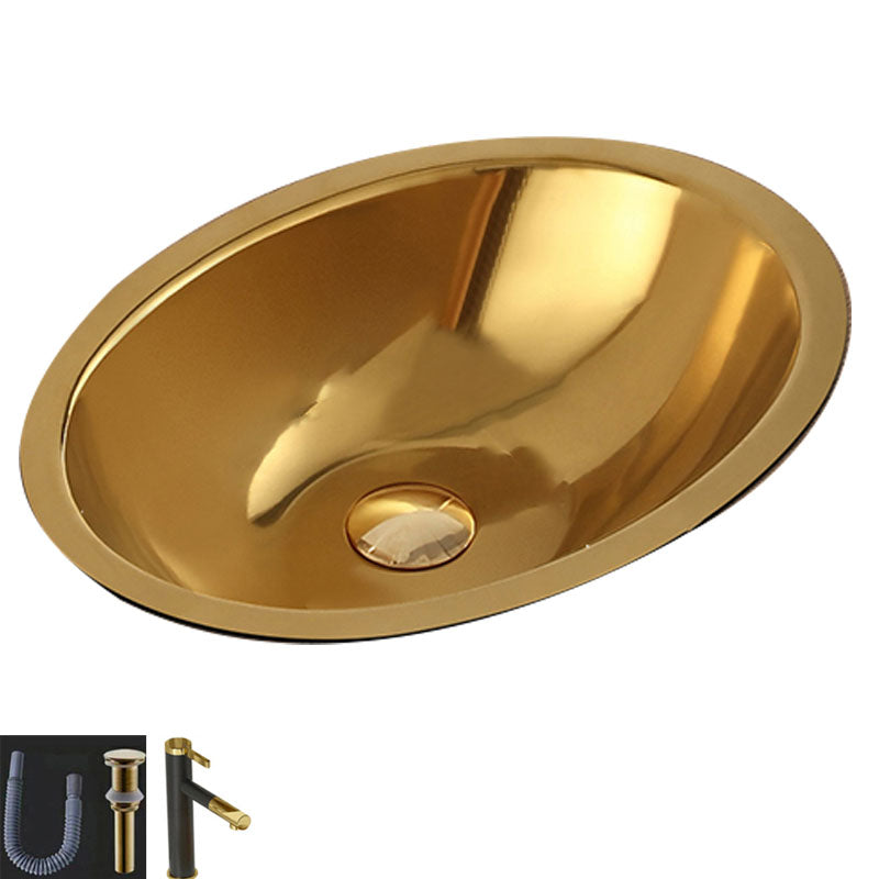 Contemporary Bathroom Sink Metal Rectangular Drop-in Bathroom Sink with Pop-Up Drain 17"L x 14"W x 5"H Pull Out Faucet Sink with Faucet Clearhalo 'Bathroom Remodel & Bathroom Fixtures' 'Bathroom Sinks & Faucet Components' 'Bathroom Sinks' 'bathroom_sink' 'Home Improvement' 'home_improvement' 'home_improvement_bathroom_sink' 6616277