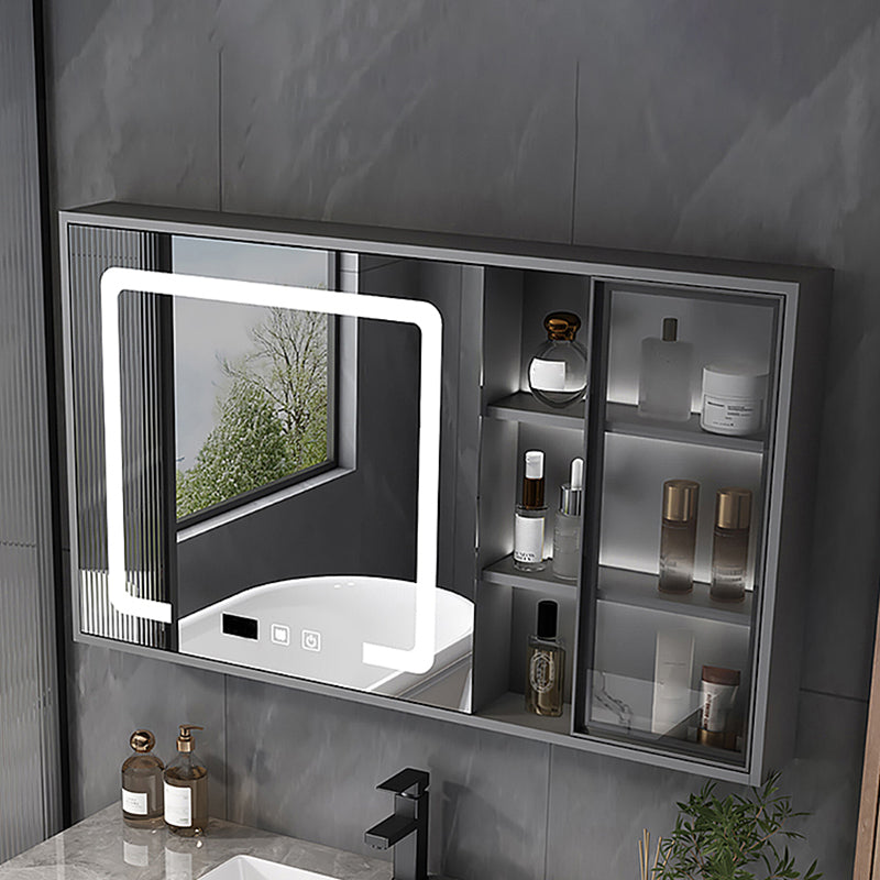 Modern Wall Mount Bath Vanity Gray Tone Vanity Cabinet with Mirror Cabinet Clearhalo 'Bathroom Remodel & Bathroom Fixtures' 'Bathroom Vanities' 'bathroom_vanities' 'Home Improvement' 'home_improvement' 'home_improvement_bathroom_vanities' 6616321