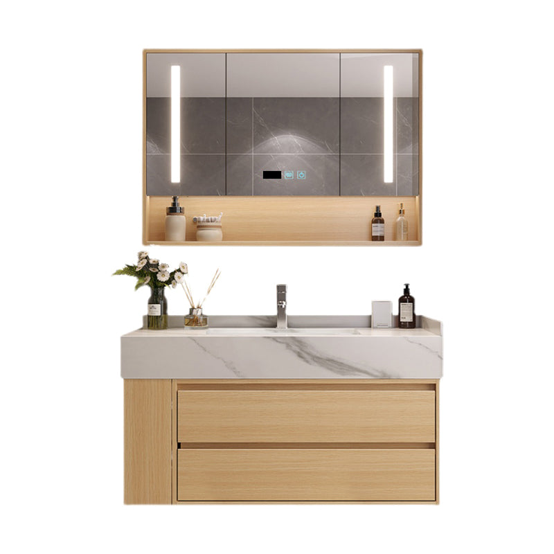 Gorgeous Sink Vanity Wood Wall-Mounted Mirror Cabinet Vanity Cabinet with Storage Shelving Clearhalo 'Bathroom Remodel & Bathroom Fixtures' 'Bathroom Vanities' 'bathroom_vanities' 'Home Improvement' 'home_improvement' 'home_improvement_bathroom_vanities' 6616369