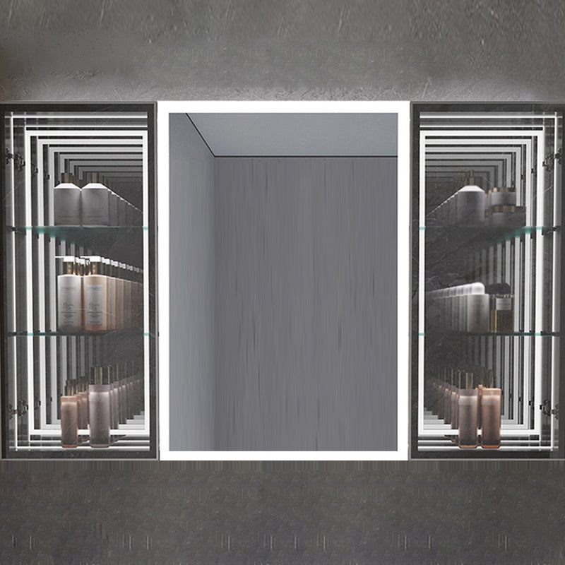 Modern Gray Vanity Sink Mirror Cabinet Wall-Mounted Bathroom Vanity Cabinet with Drawers Clearhalo 'Bathroom Remodel & Bathroom Fixtures' 'Bathroom Vanities' 'bathroom_vanities' 'Home Improvement' 'home_improvement' 'home_improvement_bathroom_vanities' 6616512