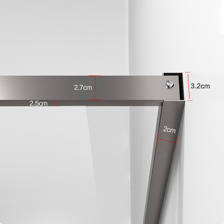 Contemporary Shower Stall Clear Neo-Angle Semi-Frameless Shower Stall Clearhalo 'Bathroom Remodel & Bathroom Fixtures' 'Home Improvement' 'home_improvement' 'home_improvement_shower_stalls_enclosures' 'Shower Stalls & Enclosures' 'shower_stalls_enclosures' 'Showers & Bathtubs' 6616634