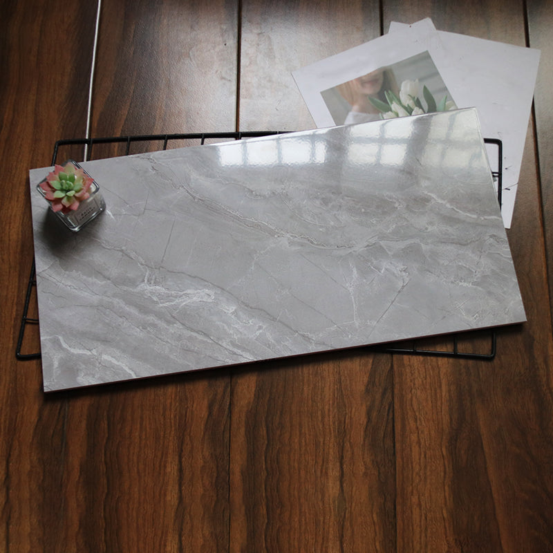 Rectangular Polished Wall & Floor Tile Mixed Material Marble Appearance Tile Heather Gray Clearhalo 'Floor Tiles & Wall Tiles' 'floor_tiles_wall_tiles' 'Flooring 'Home Improvement' 'home_improvement' 'home_improvement_floor_tiles_wall_tiles' Walls and Ceiling' 6616680