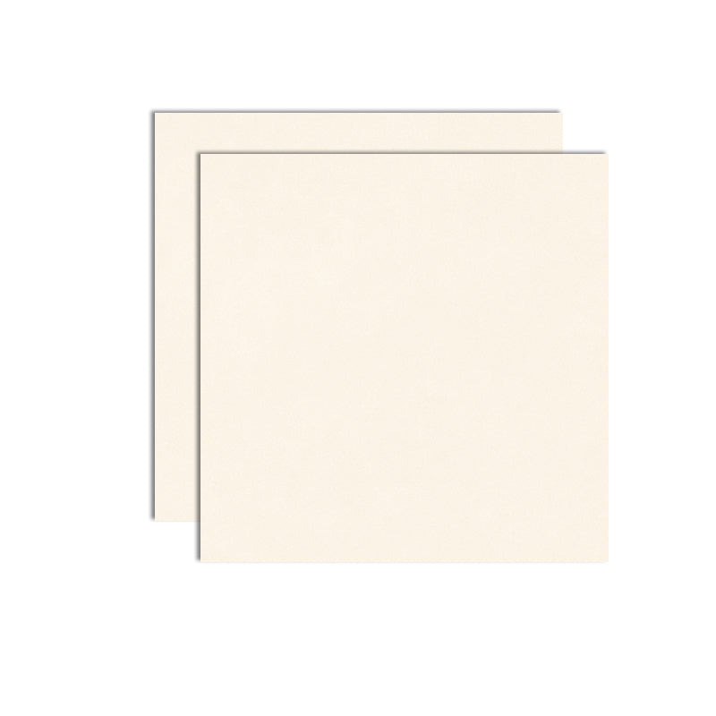 Pure Color Floor Tile Straight Edge Glazed Design Indoor Floor Tile Butter Yellow 31"L x 31"W x 0.4"H Clearhalo 'Floor Tiles & Wall Tiles' 'floor_tiles_wall_tiles' 'Flooring 'Home Improvement' 'home_improvement' 'home_improvement_floor_tiles_wall_tiles' Walls and Ceiling' 6616745