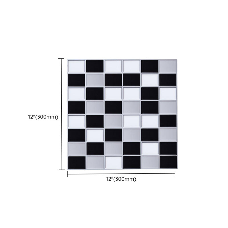 Peel & Stick Mosaic Tile Square Plastic Waterproof Peel and Stick Tiles for Kitchen Clearhalo 'Flooring 'Home Improvement' 'home_improvement' 'home_improvement_peel_stick_blacksplash' 'Peel & Stick Backsplash Tile' 'peel_stick_blacksplash' 'Walls & Ceilings' Walls and Ceiling' 6616826