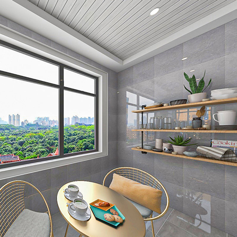 Wall Floor Tile Imitation Marble Paste Waterproof Floor Tile Wallpaper Grey 200-Piece Set Clearhalo 'Flooring 'Home Improvement' 'home_improvement' 'home_improvement_peel_stick_blacksplash' 'Peel & Stick Backsplash Tile' 'peel_stick_blacksplash' 'Walls & Ceilings' Walls and Ceiling' 6616841