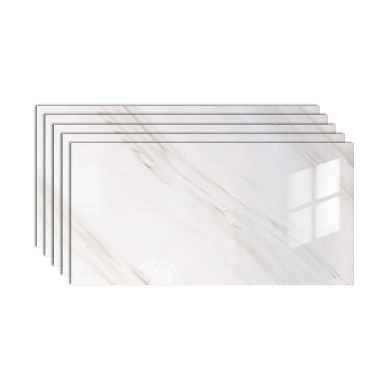Wall Floor Tile Imitation Marble Paste Waterproof Floor Tile Wallpaper Gloss White Clearhalo 'Flooring 'Home Improvement' 'home_improvement' 'home_improvement_peel_stick_blacksplash' 'Peel & Stick Backsplash Tile' 'peel_stick_blacksplash' 'Walls & Ceilings' Walls and Ceiling' 6616842