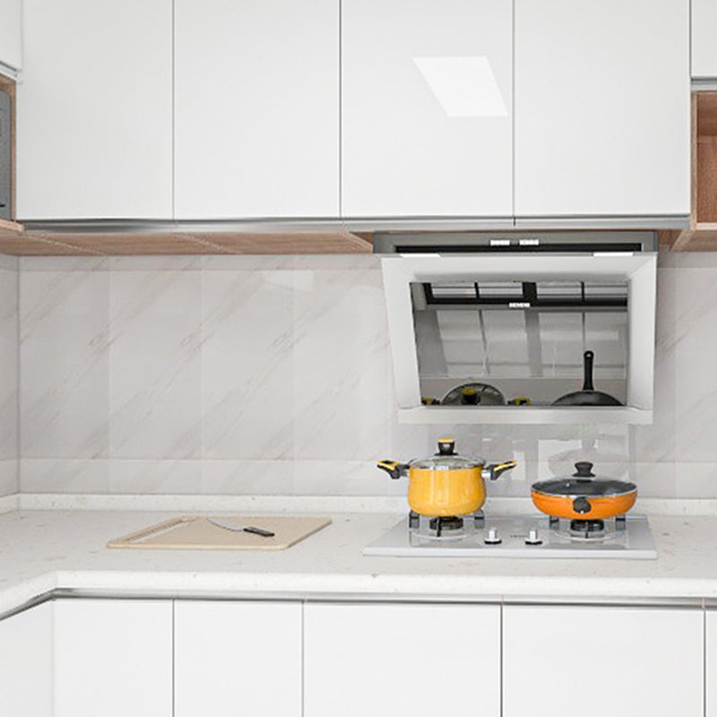 Wall Floor Tile Imitation Marble Paste Waterproof Floor Tile Wallpaper Gloss White 200-Piece Set Clearhalo 'Flooring 'Home Improvement' 'home_improvement' 'home_improvement_peel_stick_blacksplash' 'Peel & Stick Backsplash Tile' 'peel_stick_blacksplash' 'Walls & Ceilings' Walls and Ceiling' 6616843