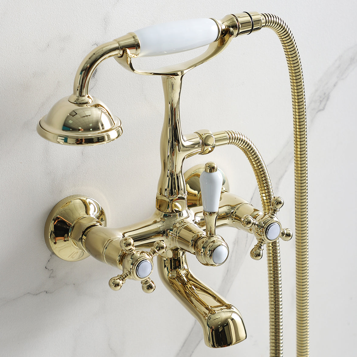 Glam Retro Wall Mounted Metal Claw Foot Tub Faucet Trim Low Arc Claw Foot Tub Faucet Clearhalo 'Bathroom Remodel & Bathroom Fixtures' 'Bathtub Faucets' 'bathtub_faucets' 'Home Improvement' 'home_improvement' 'home_improvement_bathtub_faucets' 6617174