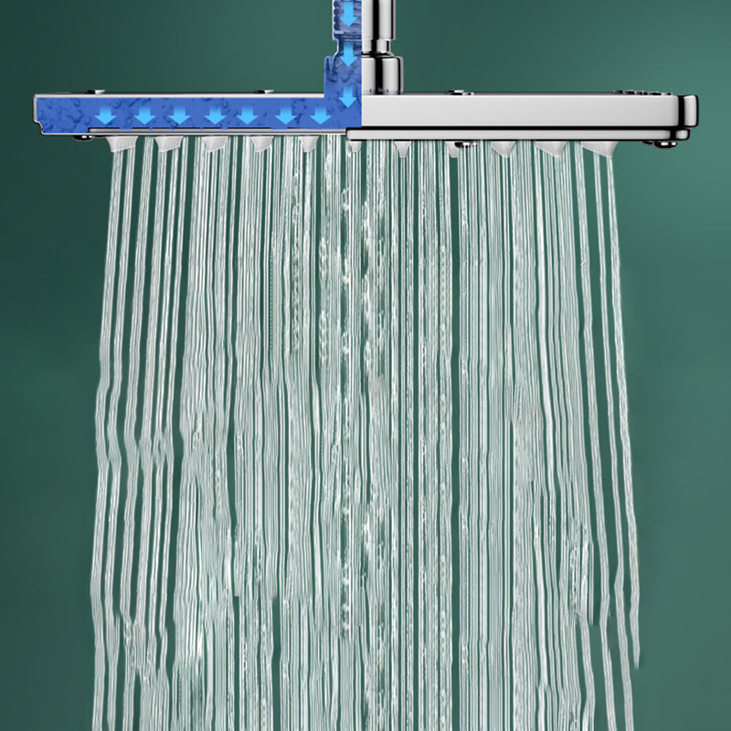 Modern Shower Head Combo Dual Shower Head Polished Stainless Steel Wall-Mount Shower Head Clearhalo 'Bathroom Remodel & Bathroom Fixtures' 'Home Improvement' 'home_improvement' 'home_improvement_shower_heads' 'Shower Heads' 'shower_heads' 'Showers & Bathtubs Plumbing' 'Showers & Bathtubs' 6617196