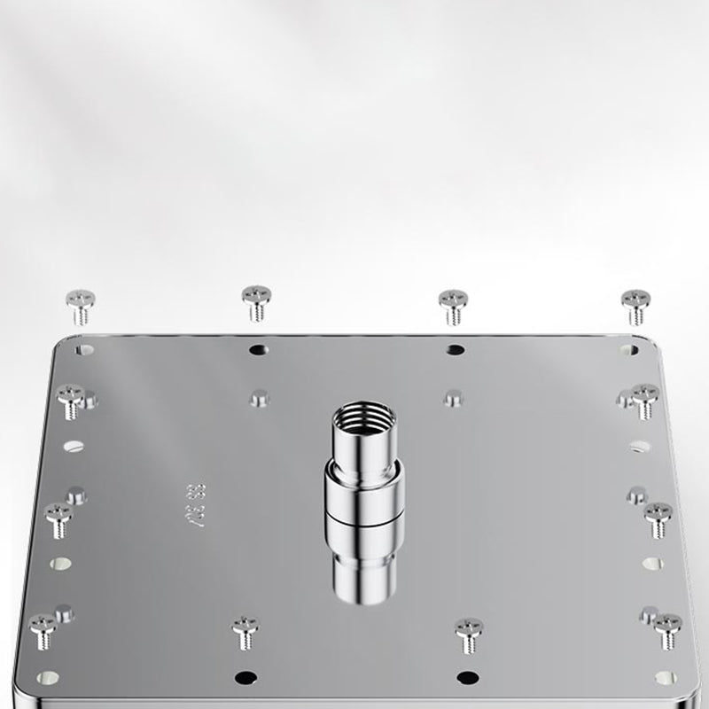 Modern Shower Head Combo Dual Shower Head Polished Stainless Steel Wall-Mount Shower Head Clearhalo 'Bathroom Remodel & Bathroom Fixtures' 'Home Improvement' 'home_improvement' 'home_improvement_shower_heads' 'Shower Heads' 'shower_heads' 'Showers & Bathtubs Plumbing' 'Showers & Bathtubs' 6617198