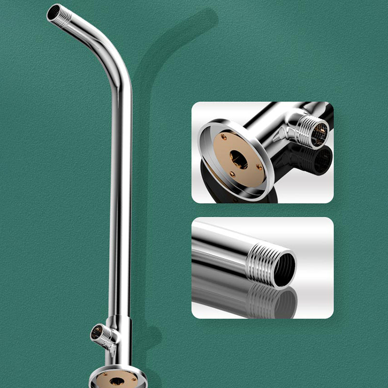 Modern Shower Head Combo Dual Shower Head Polished Stainless Steel Wall-Mount Shower Head Clearhalo 'Bathroom Remodel & Bathroom Fixtures' 'Home Improvement' 'home_improvement' 'home_improvement_shower_heads' 'Shower Heads' 'shower_heads' 'Showers & Bathtubs Plumbing' 'Showers & Bathtubs' 6617209