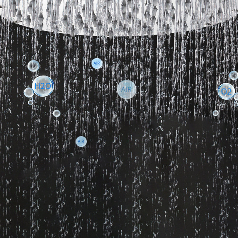 Modern Shower Head Combo Dual Shower Head Polished Stainless Steel Wall-Mount Shower Head Clearhalo 'Bathroom Remodel & Bathroom Fixtures' 'Home Improvement' 'home_improvement' 'home_improvement_shower_heads' 'Shower Heads' 'shower_heads' 'Showers & Bathtubs Plumbing' 'Showers & Bathtubs' 6617213