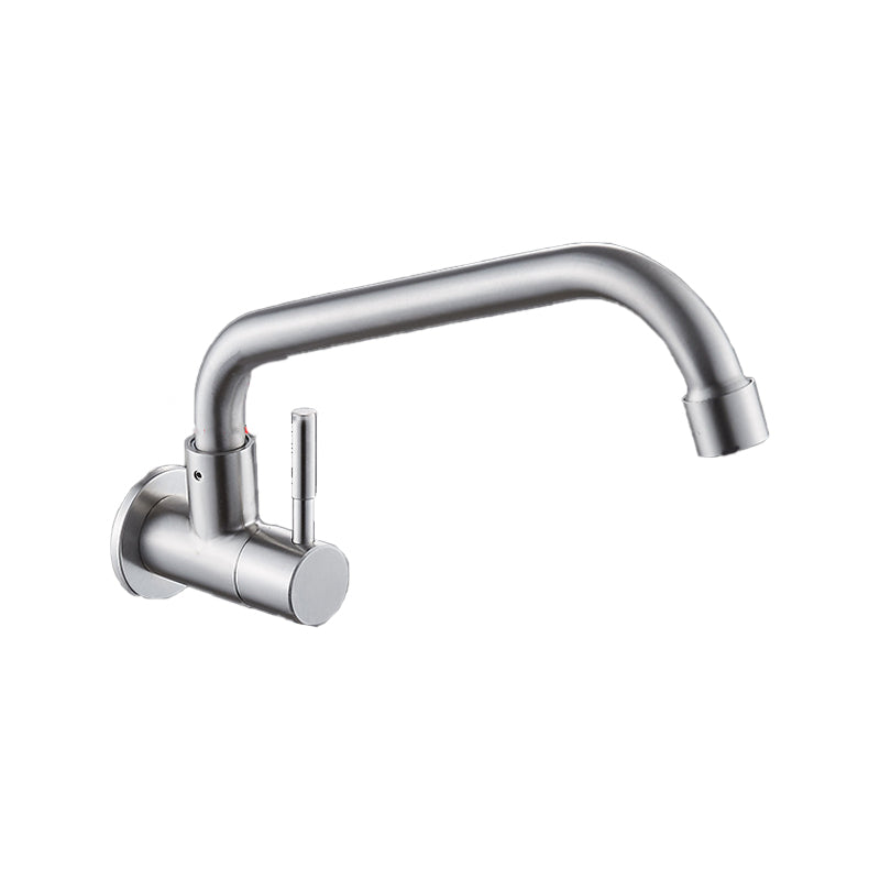 Contemporary Style Bar Faucet Metal Wall-mounted Kitchen Faucet Clearhalo 'Home Improvement' 'home_improvement' 'home_improvement_kitchen_faucets' 'Kitchen Faucets' 'Kitchen Remodel & Kitchen Fixtures' 'Kitchen Sinks & Faucet Components' 'kitchen_faucets' 6617346