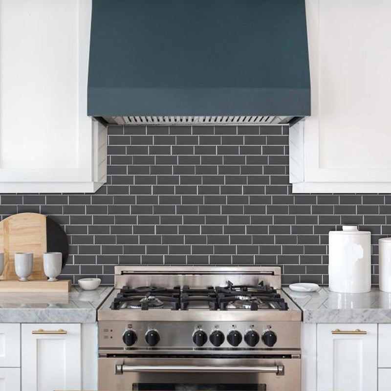 Peel and Stick Tile Rectangle PVC Waterproof Peel & Stick Subway Tile 10-Pack Clearhalo 'Flooring 'Home Improvement' 'home_improvement' 'home_improvement_peel_stick_blacksplash' 'Peel & Stick Backsplash Tile' 'peel_stick_blacksplash' 'Walls & Ceilings' Walls and Ceiling' 6617360