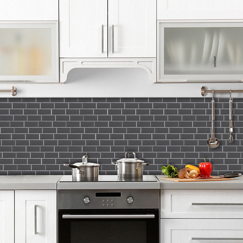 Peel and Stick Tile Rectangle PVC Waterproof Peel & Stick Subway Tile 10-Pack Clearhalo 'Flooring 'Home Improvement' 'home_improvement' 'home_improvement_peel_stick_blacksplash' 'Peel & Stick Backsplash Tile' 'peel_stick_blacksplash' 'Walls & Ceilings' Walls and Ceiling' 6617362