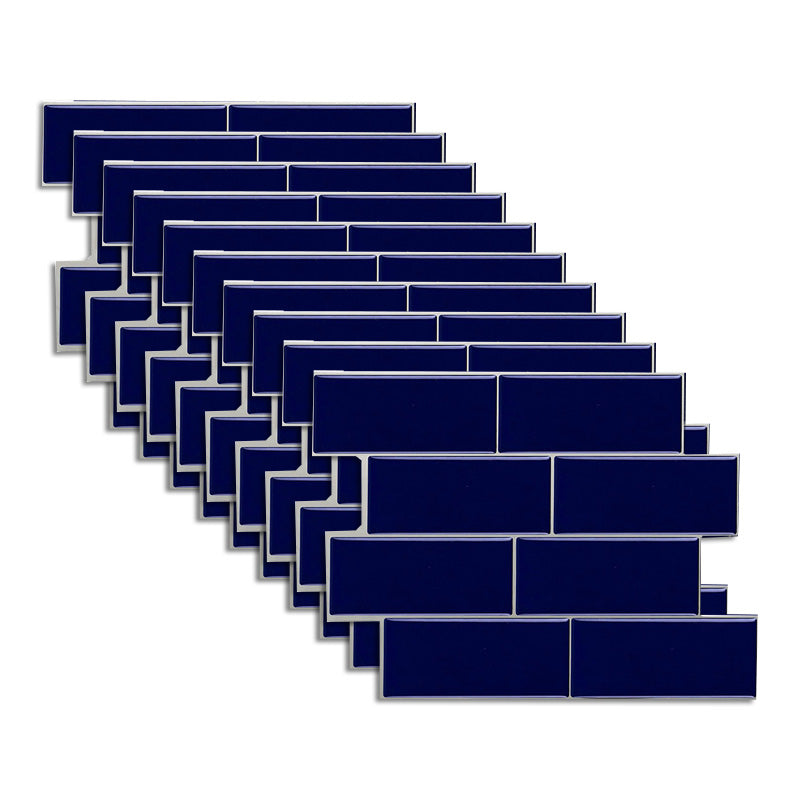 Peel and Stick Tile Rectangle PVC Waterproof Peel & Stick Subway Tile 10-Pack Blue Clearhalo 'Flooring 'Home Improvement' 'home_improvement' 'home_improvement_peel_stick_blacksplash' 'Peel & Stick Backsplash Tile' 'peel_stick_blacksplash' 'Walls & Ceilings' Walls and Ceiling' 6617365