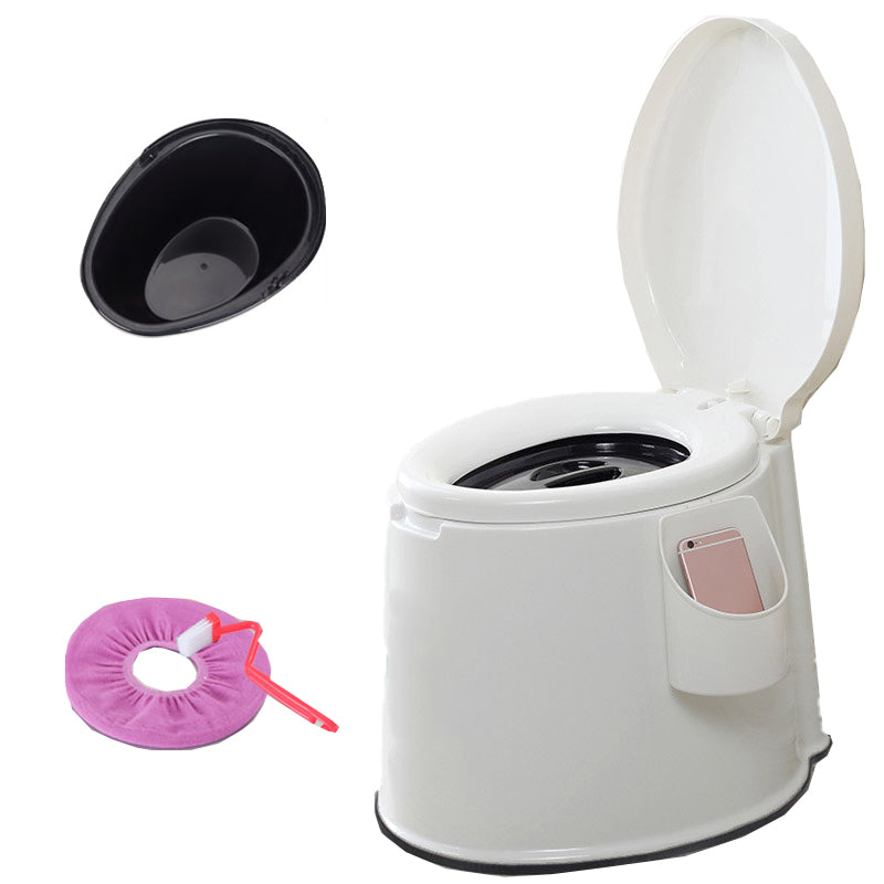 Contemporary Plastic Urine Toilet Floor Mounted Toilet Bowl with Seat for Washroom 17"L x 20"W x 15"H White Solid Barrel Clearhalo 'Bathroom Remodel & Bathroom Fixtures' 'Home Improvement' 'home_improvement' 'home_improvement_toilets' 'Toilets & Bidets' 'Toilets' 6623926