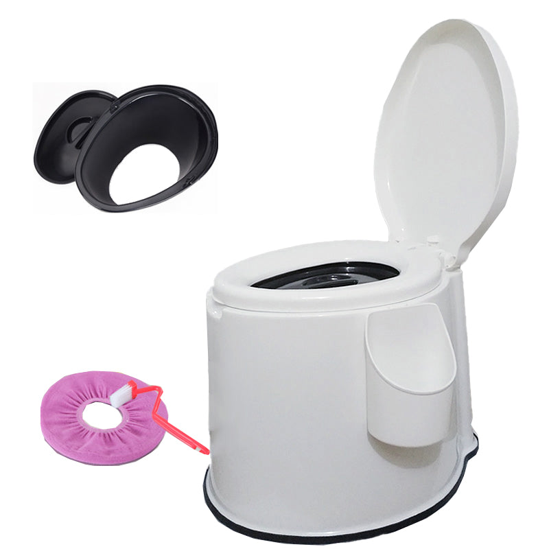 Contemporary Plastic Urine Toilet Floor Mounted Toilet Bowl with Seat for Washroom 17"L x 20"W x 15"H White Hollow Barrel Clearhalo 'Bathroom Remodel & Bathroom Fixtures' 'Home Improvement' 'home_improvement' 'home_improvement_toilets' 'Toilets & Bidets' 'Toilets' 6623928