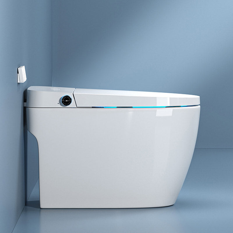 Modern One-Piece Toilet Bowl Floor Mounted Urine Toilet with Concealed Tank for Washroom White Automatic Flip (Automatic Version) 16" Clearhalo 'Bathroom Remodel & Bathroom Fixtures' 'Home Improvement' 'home_improvement' 'home_improvement_toilets' 'Toilets & Bidets' 'Toilets' 6623958