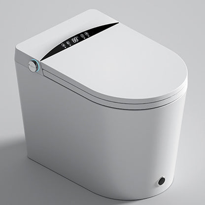 Modern One Piece Toilet Floor Mounted Urine Toilet with Concealed Tank for Bathroom Black Manual Lid (Standard) 12" Clearhalo 'Bathroom Remodel & Bathroom Fixtures' 'Home Improvement' 'home_improvement' 'home_improvement_toilets' 'Toilets & Bidets' 'Toilets' 6624123