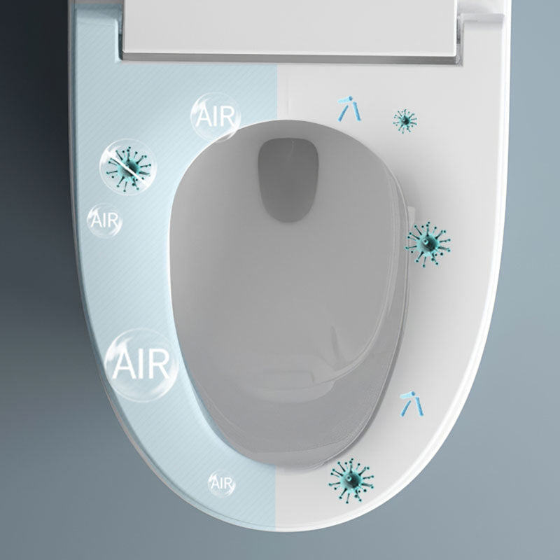 White Elongated Floor Standing Bidet with Heated Seat Contemporary Bidet Clearhalo 'Bathroom Remodel & Bathroom Fixtures' 'Bidets' 'Home Improvement' 'home_improvement' 'home_improvement_bidets' 'Toilets & Bidets' 6624159