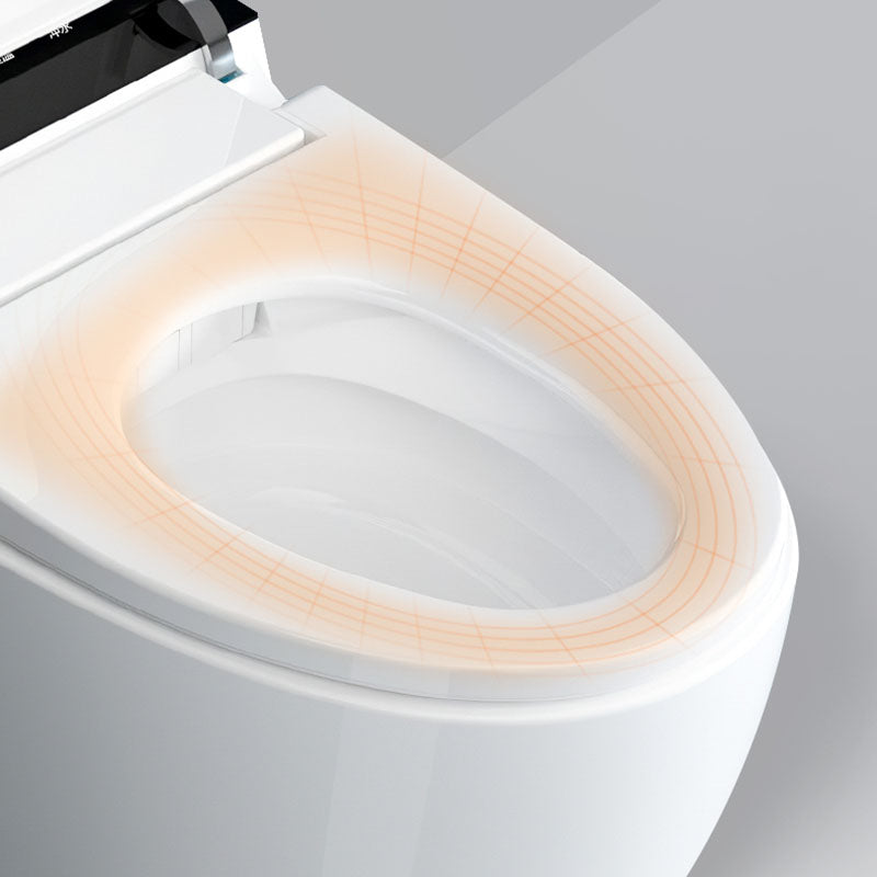 White Elongated Floor Standing Bidet with Heated Seat Contemporary Bidet Clearhalo 'Bathroom Remodel & Bathroom Fixtures' 'Bidets' 'Home Improvement' 'home_improvement' 'home_improvement_bidets' 'Toilets & Bidets' 6624160