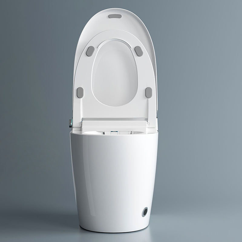 White Elongated Floor Standing Bidet with Heated Seat Contemporary Bidet Clearhalo 'Bathroom Remodel & Bathroom Fixtures' 'Bidets' 'Home Improvement' 'home_improvement' 'home_improvement_bidets' 'Toilets & Bidets' 6624162