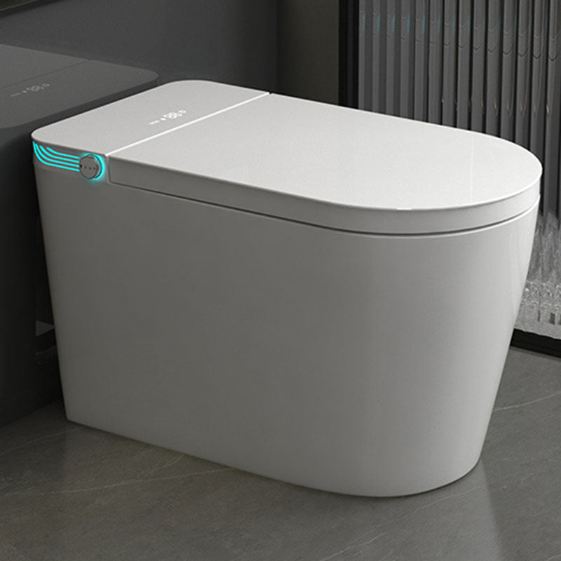 Contemporary 17.32" H White Electronic Toilet Elongated Floor Standing Bidet Clearhalo 'Bathroom Remodel & Bathroom Fixtures' 'Bidets' 'Home Improvement' 'home_improvement' 'home_improvement_bidets' 'Toilets & Bidets' 6624198