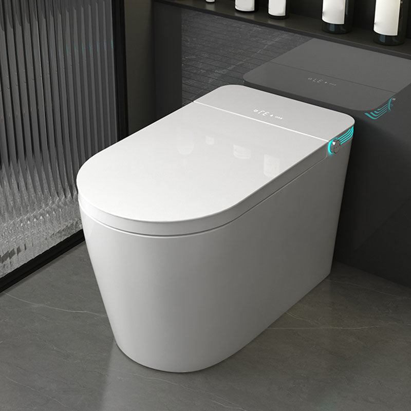 Contemporary 17.32" H White Electronic Toilet Elongated Floor Standing Bidet Clearhalo 'Bathroom Remodel & Bathroom Fixtures' 'Bidets' 'Home Improvement' 'home_improvement' 'home_improvement_bidets' 'Toilets & Bidets' 6624201