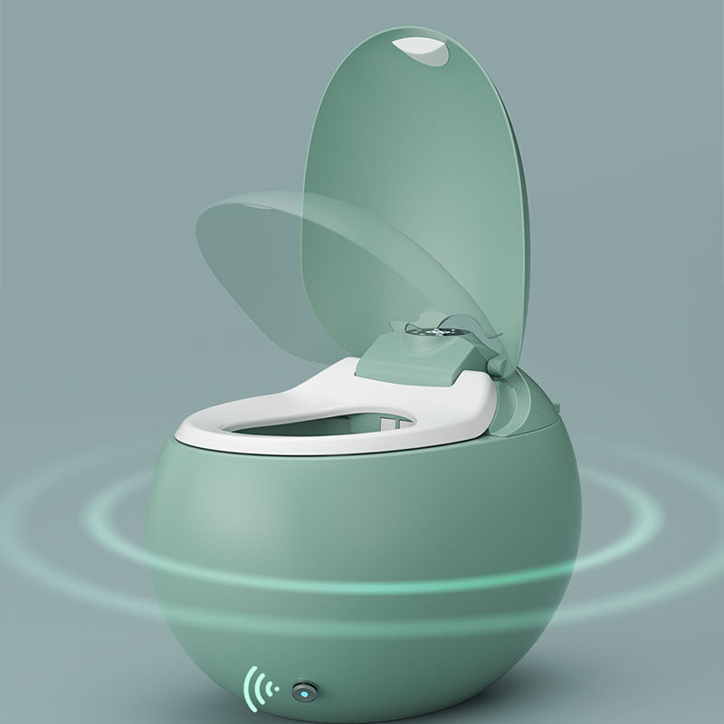 Solid Color Egg Shaped Electronic Toilet Elongated Floor Standing Bidet in Tankless Clearhalo 'Bathroom Remodel & Bathroom Fixtures' 'Bidets' 'Home Improvement' 'home_improvement' 'home_improvement_bidets' 'Toilets & Bidets' 6624227