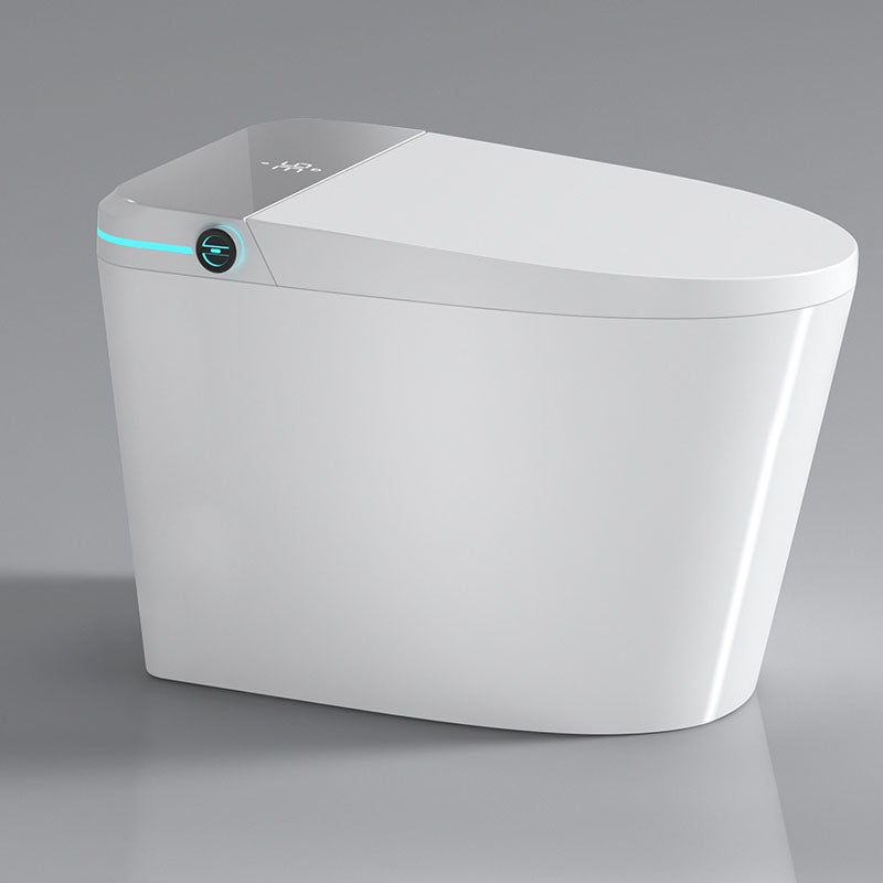 Contemporary Electronic Toilet Seat Elongated Floor Standing Bidet White Silver Clearhalo 'Bathroom Remodel & Bathroom Fixtures' 'Bidets' 'Home Improvement' 'home_improvement' 'home_improvement_bidets' 'Toilets & Bidets' 6624238