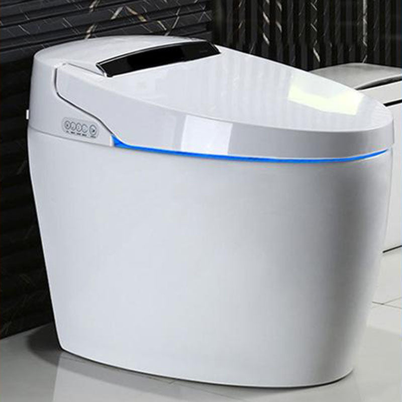 Contemporary White Electronic Toilet Elongated Floor Mount Bidet No Clearhalo 'Bathroom Remodel & Bathroom Fixtures' 'Bidets' 'Home Improvement' 'home_improvement' 'home_improvement_bidets' 'Toilets & Bidets' 6624272