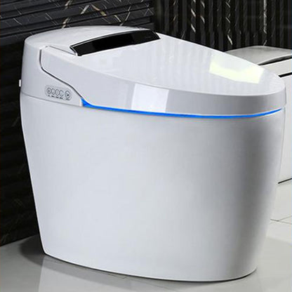 Contemporary White Electronic Toilet Elongated Floor Mount Bidet No Clearhalo 'Bathroom Remodel & Bathroom Fixtures' 'Bidets' 'Home Improvement' 'home_improvement' 'home_improvement_bidets' 'Toilets & Bidets' 6624272