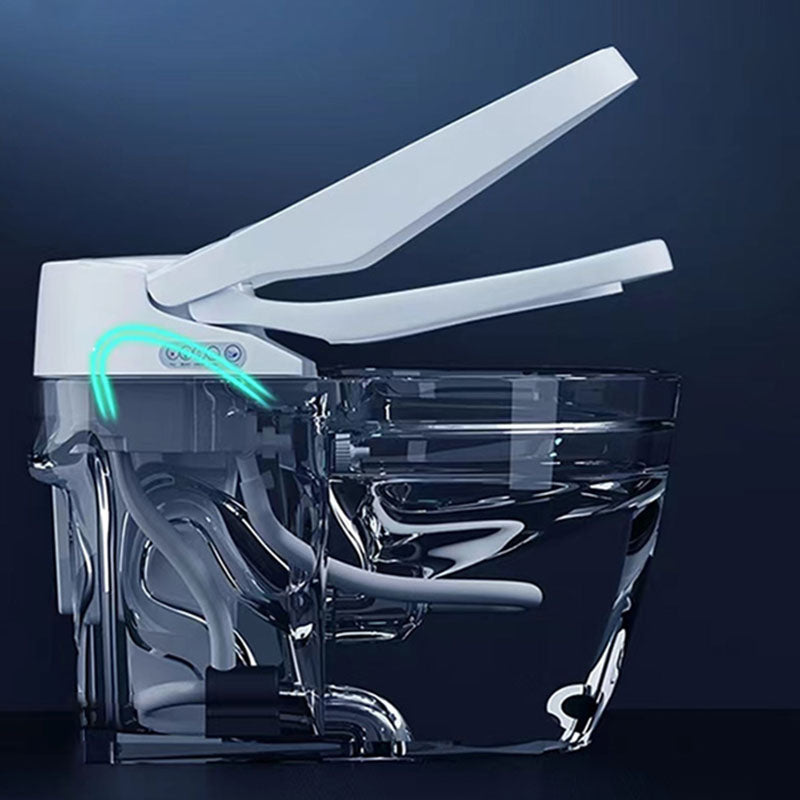 Contemporary White Electronic Toilet Elongated Floor Mount Bidet Clearhalo 'Bathroom Remodel & Bathroom Fixtures' 'Bidets' 'Home Improvement' 'home_improvement' 'home_improvement_bidets' 'Toilets & Bidets' 6624281