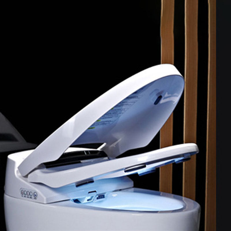 Contemporary White Electronic Toilet Elongated Floor Mount Bidet Clearhalo 'Bathroom Remodel & Bathroom Fixtures' 'Bidets' 'Home Improvement' 'home_improvement' 'home_improvement_bidets' 'Toilets & Bidets' 6624285