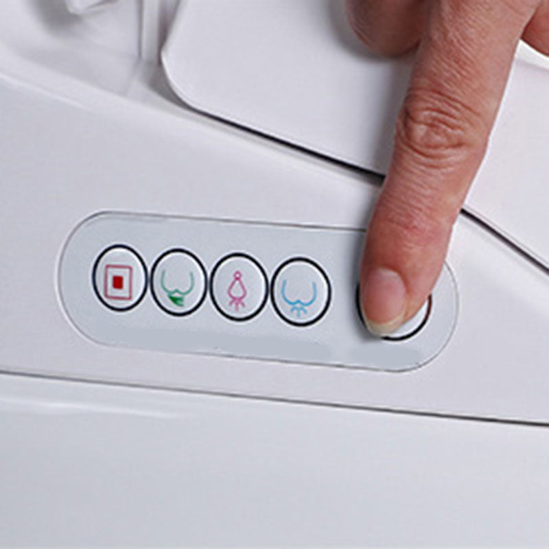 Contemporary White Electronic Toilet Elongated Floor Mount Bidet Clearhalo 'Bathroom Remodel & Bathroom Fixtures' 'Bidets' 'Home Improvement' 'home_improvement' 'home_improvement_bidets' 'Toilets & Bidets' 6624286