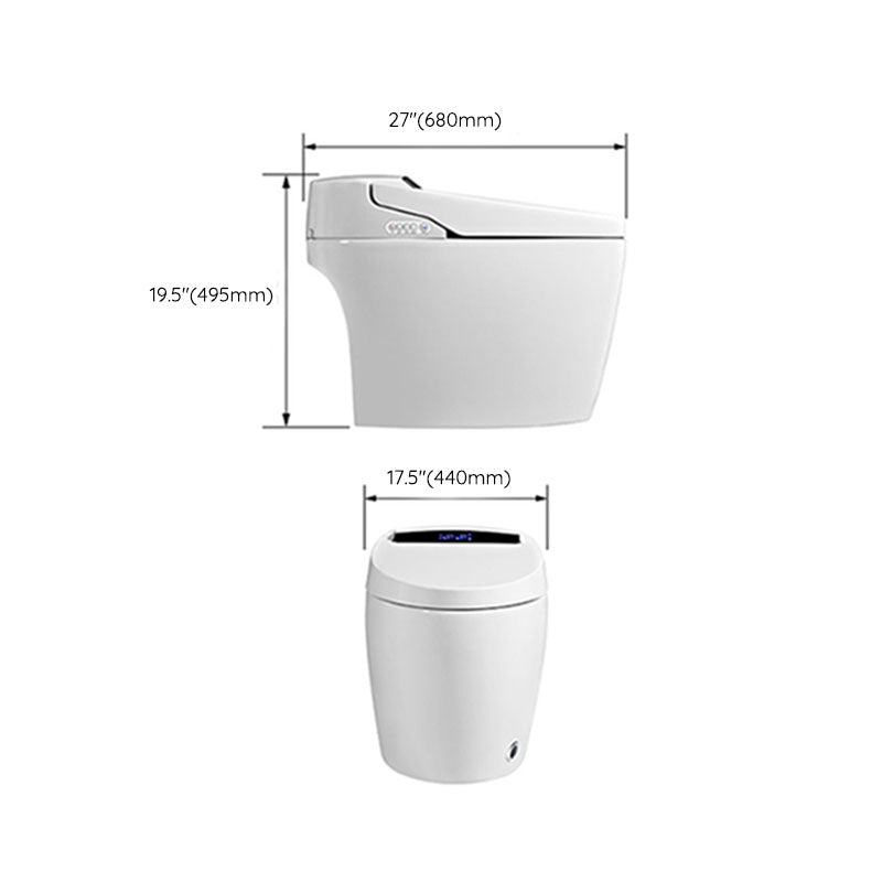Contemporary White Electronic Toilet Elongated Floor Mount Bidet Clearhalo 'Bathroom Remodel & Bathroom Fixtures' 'Bidets' 'Home Improvement' 'home_improvement' 'home_improvement_bidets' 'Toilets & Bidets' 6624287