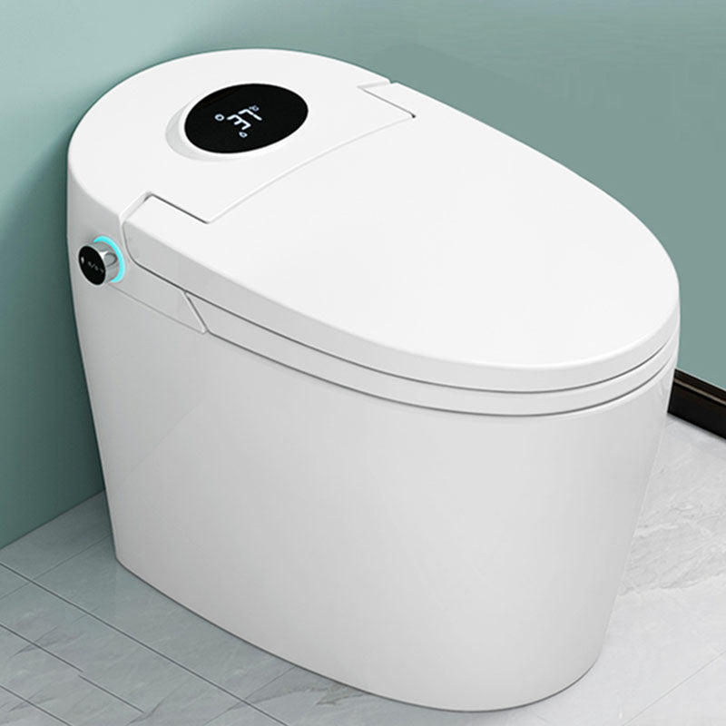 20.8" H White Electronic Toilet Elongated Floor Mount Bidet with Heated Seat Clearhalo 'Bathroom Remodel & Bathroom Fixtures' 'Bidets' 'Home Improvement' 'home_improvement' 'home_improvement_bidets' 'Toilets & Bidets' 6624288