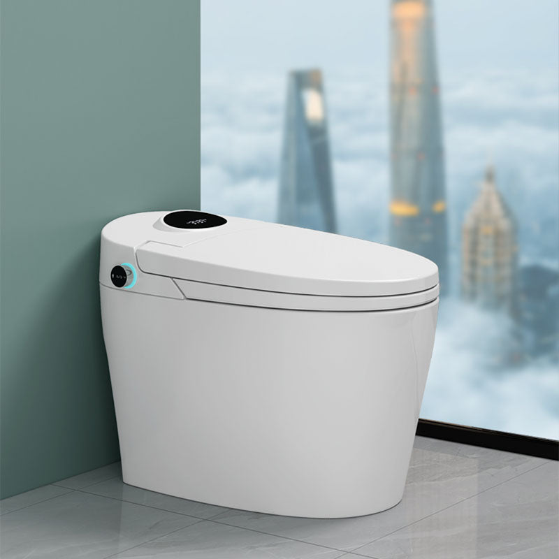 20.8" H White Electronic Toilet Elongated Floor Mount Bidet with Heated Seat Clearhalo 'Bathroom Remodel & Bathroom Fixtures' 'Bidets' 'Home Improvement' 'home_improvement' 'home_improvement_bidets' 'Toilets & Bidets' 6624292