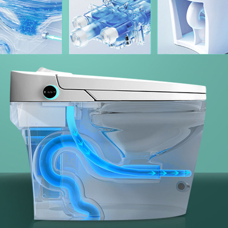 20.8" H White Electronic Toilet Elongated Floor Mount Bidet with Heated Seat Clearhalo 'Bathroom Remodel & Bathroom Fixtures' 'Bidets' 'Home Improvement' 'home_improvement' 'home_improvement_bidets' 'Toilets & Bidets' 6624295