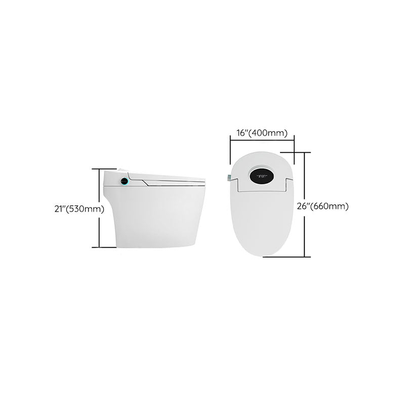 20.8" H White Electronic Toilet Elongated Floor Mount Bidet with Heated Seat Clearhalo 'Bathroom Remodel & Bathroom Fixtures' 'Bidets' 'Home Improvement' 'home_improvement' 'home_improvement_bidets' 'Toilets & Bidets' 6624305