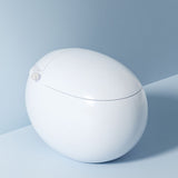 White Egg Shaped Electronic Elongated Toilet Floor Standing Bidet Clearhalo 'Bathroom Remodel & Bathroom Fixtures' 'Bidets' 'Home Improvement' 'home_improvement' 'home_improvement_bidets' 'Toilets & Bidets' 6624345