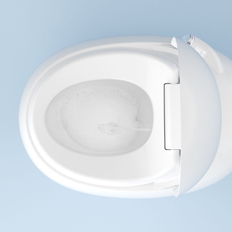 White Egg Shaped Electronic Elongated Toilet Floor Standing Bidet Clearhalo 'Bathroom Remodel & Bathroom Fixtures' 'Bidets' 'Home Improvement' 'home_improvement' 'home_improvement_bidets' 'Toilets & Bidets' 6624349
