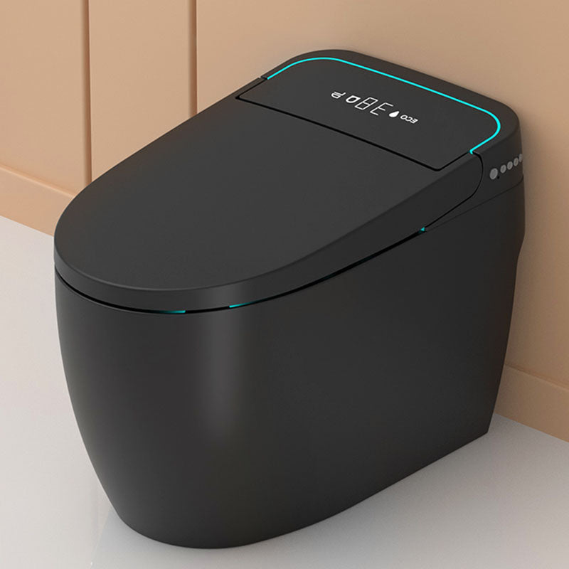 19.68" H Electronic Elongated Toilet Floor Standing Bidet in Black Clearhalo 'Bathroom Remodel & Bathroom Fixtures' 'Bidets' 'Home Improvement' 'home_improvement' 'home_improvement_bidets' 'Toilets & Bidets' 6624400