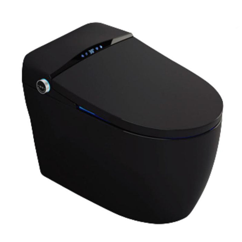 19.68" H Electronic Elongated Toilet Floor Standing Bidet in Black Clearhalo 'Bathroom Remodel & Bathroom Fixtures' 'Bidets' 'Home Improvement' 'home_improvement' 'home_improvement_bidets' 'Toilets & Bidets' 6624406