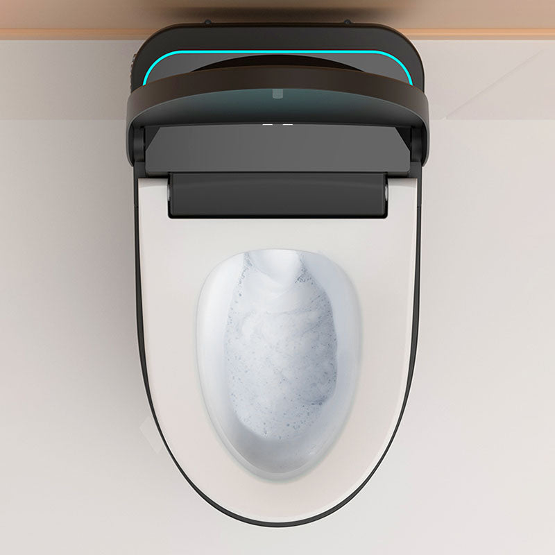 19.68" H Electronic Elongated Toilet Floor Standing Bidet in Black Clearhalo 'Bathroom Remodel & Bathroom Fixtures' 'Bidets' 'Home Improvement' 'home_improvement' 'home_improvement_bidets' 'Toilets & Bidets' 6624408