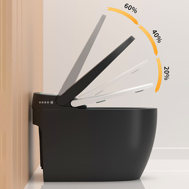 19.68" H Electronic Elongated Toilet Floor Standing Bidet in Black Clearhalo 'Bathroom Remodel & Bathroom Fixtures' 'Bidets' 'Home Improvement' 'home_improvement' 'home_improvement_bidets' 'Toilets & Bidets' 6624414